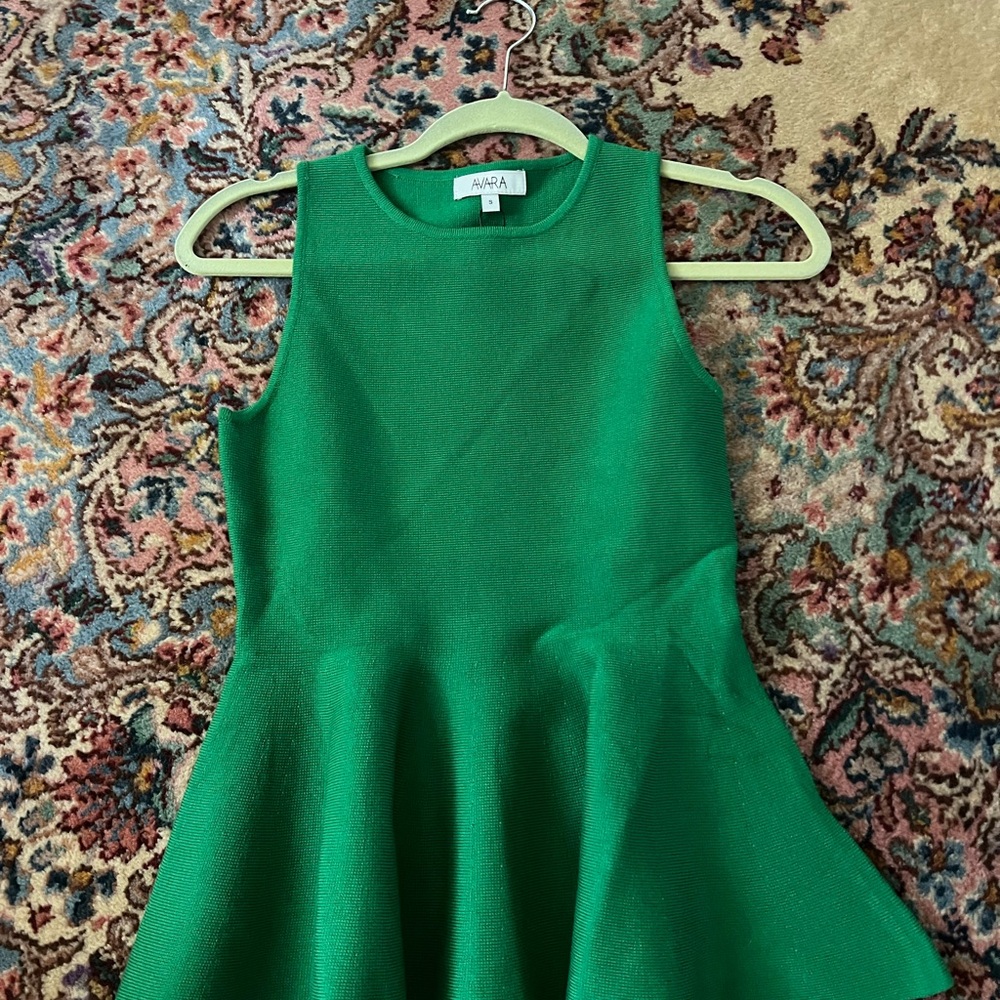 Green Peplum Top